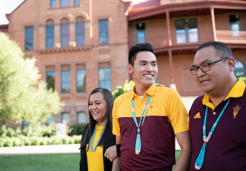 Students at Old Main