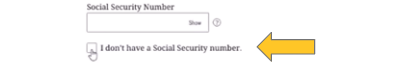 Social security number box